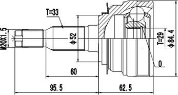 Dynamatrix DCV812001 - Шарнирный комплект, ШРУС, приводной вал unicars.by