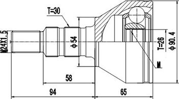 Dynamatrix DCV817051 - Шарнирный комплект, ШРУС, приводной вал unicars.by