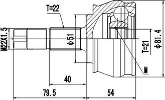 Dynamatrix DCV817014 - Шарнирный комплект, ШРУС, приводной вал unicars.by