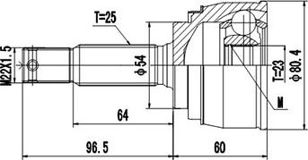 Dynamatrix DCV839002 - Шарнирный комплект, ШРУС, приводной вал unicars.by