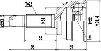 Dynamatrix DCV839011 - Шарнирный комплект, ШРУС, приводной вал unicars.by