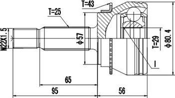 Dynamatrix DCV839112 - Шарнирный комплект, ШРУС, приводной вал unicars.by