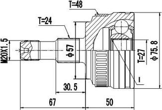 Dynamatrix DCV835003 - Шарнирный комплект, ШРУС, приводной вал unicars.by