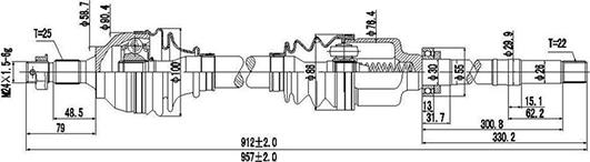 Dynamatrix DDS245113 - Приводной вал unicars.by