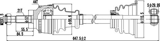 Dynamatrix DDS250055 - Приводной вал unicars.by