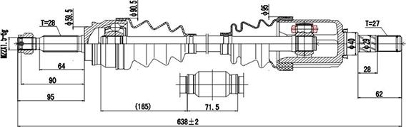 Dynamatrix DDS215053 - Приводной вал unicars.by