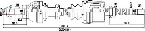 Dynamatrix DDS210068 - Приводной вал unicars.by