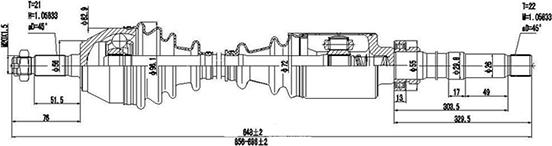 Dynamatrix DDS210004 - Приводной вал unicars.by