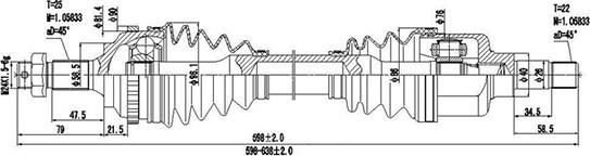 Dynamatrix DDS210018 - Приводной вал unicars.by