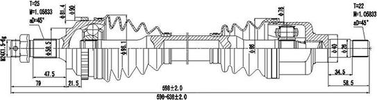 Dynamatrix DDS210021 - Приводной вал unicars.by