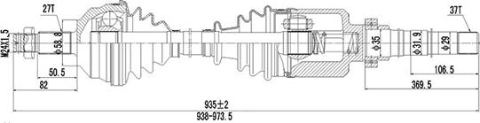 Dynamatrix DDS210155 - Приводной вал unicars.by