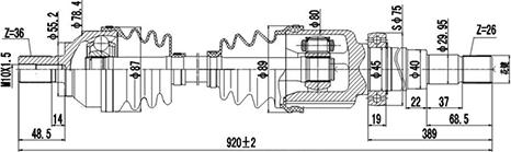 Dynamatrix DDS218329 - Приводной вал unicars.by