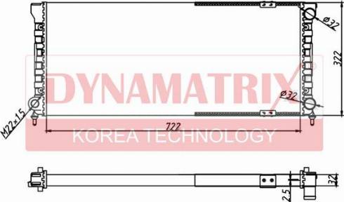 Dynamatrix DR651621 - Радиатор, охлаждение двигателя unicars.by