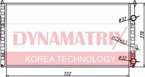 Dynamatrix DR65252 - Радиатор, охлаждение двигателя unicars.by