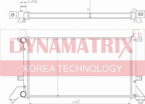 Dynamatrix DR65231 - Радиатор, охлаждение двигателя unicars.by