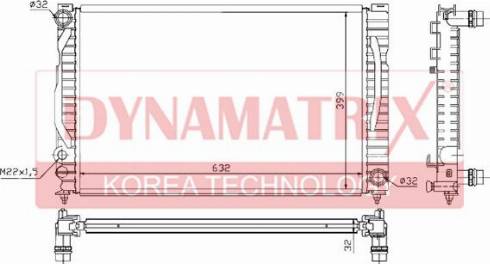 Dynamatrix DR60497 - Радиатор, охлаждение двигателя unicars.by