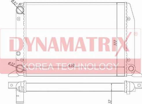 Dynamatrix DR604611 - Радиатор, охлаждение двигателя unicars.by