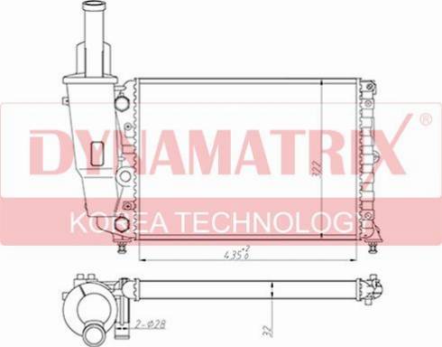 Dynamatrix DR61856 - Радиатор, охлаждение двигателя unicars.by