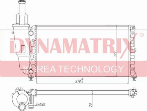 Dynamatrix DR61858 - Радиатор, охлаждение двигателя unicars.by