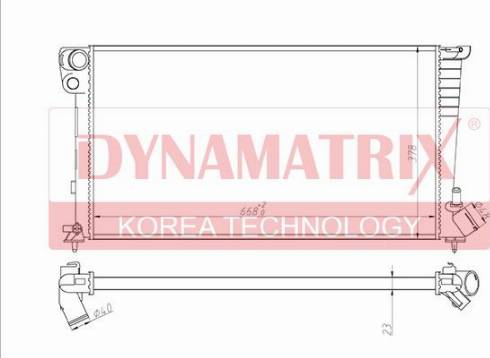 Dynamatrix DR61315 - Радиатор, охлаждение двигателя unicars.by