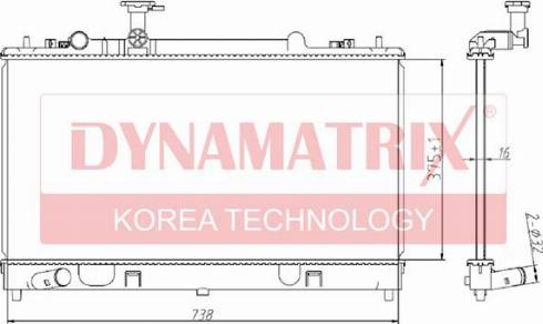 Dynamatrix DR68508 - Радиатор, охлаждение двигателя unicars.by