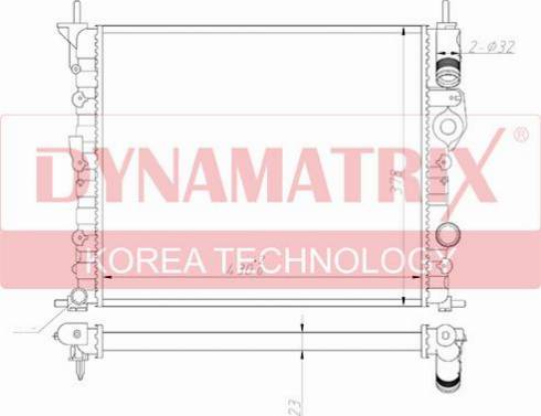 Dynamatrix DR639371 - Радиатор, охлаждение двигателя unicars.by