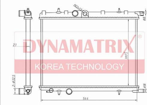 Dynamatrix DR63502A - Радиатор, охлаждение двигателя unicars.by