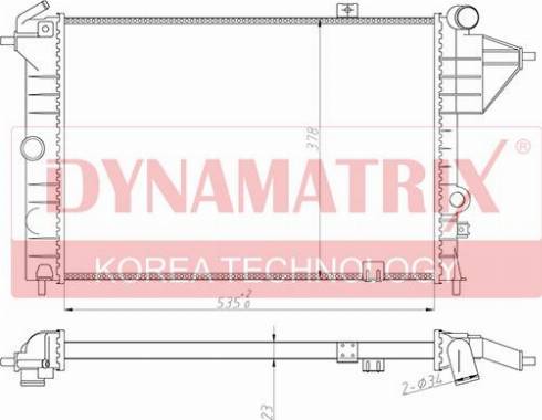 Dynamatrix DR630541 - Радиатор, охлаждение двигателя unicars.by