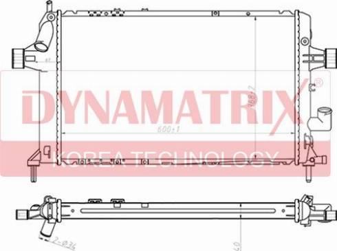 Dynamatrix DR63021A - Радиатор, охлаждение двигателя unicars.by