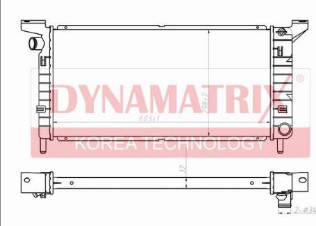 Dynamatrix DR621541 - Радиатор, охлаждение двигателя unicars.by