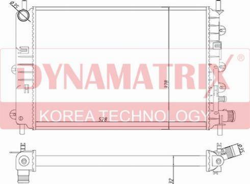 Dynamatrix DR62217A - Радиатор, охлаждение двигателя unicars.by