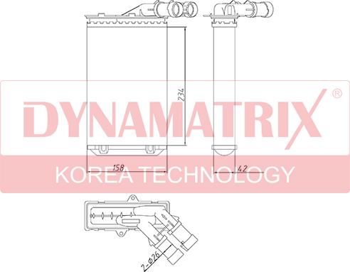 Dynamatrix DR71156 - Теплообменник, отопление салона unicars.by