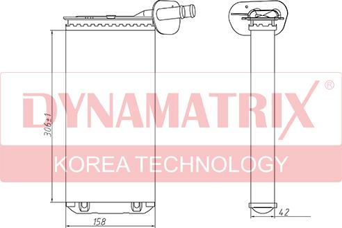 Dynamatrix DR73965 - Теплообменник, отопление салона unicars.by