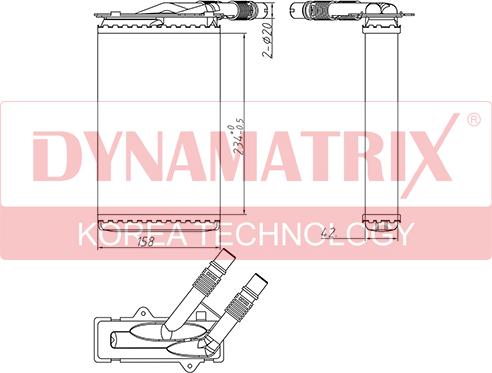 Dynamatrix DR72985 - Теплообменник, отопление салона unicars.by