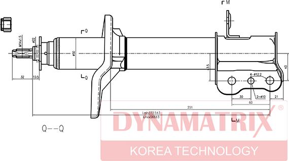 Dynamatrix DSA634046 - Амортизатор unicars.by