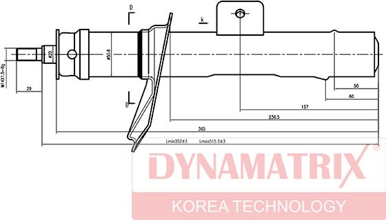 Dynamatrix DSA633838 - Амортизатор unicars.by