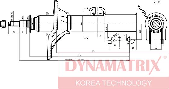 Dynamatrix DSA334035 - Амортизатор unicars.by