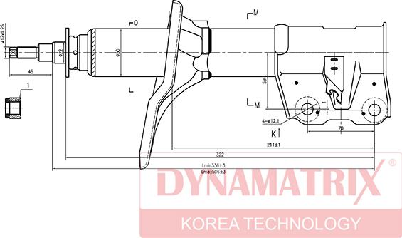 Dynamatrix DSA334309 - Амортизатор unicars.by