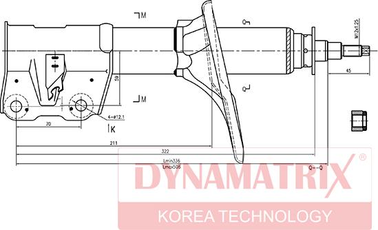 Dynamatrix DSA334308 - Амортизатор unicars.by