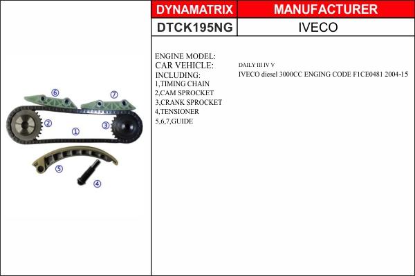 Dynamatrix DTCK195NG - Комплект цепи привода распредвала unicars.by