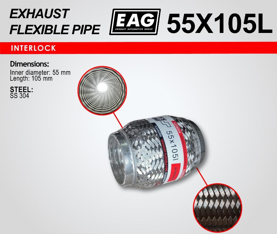 EAG 55X105L - Гофрированная труба, выхлопная система unicars.by