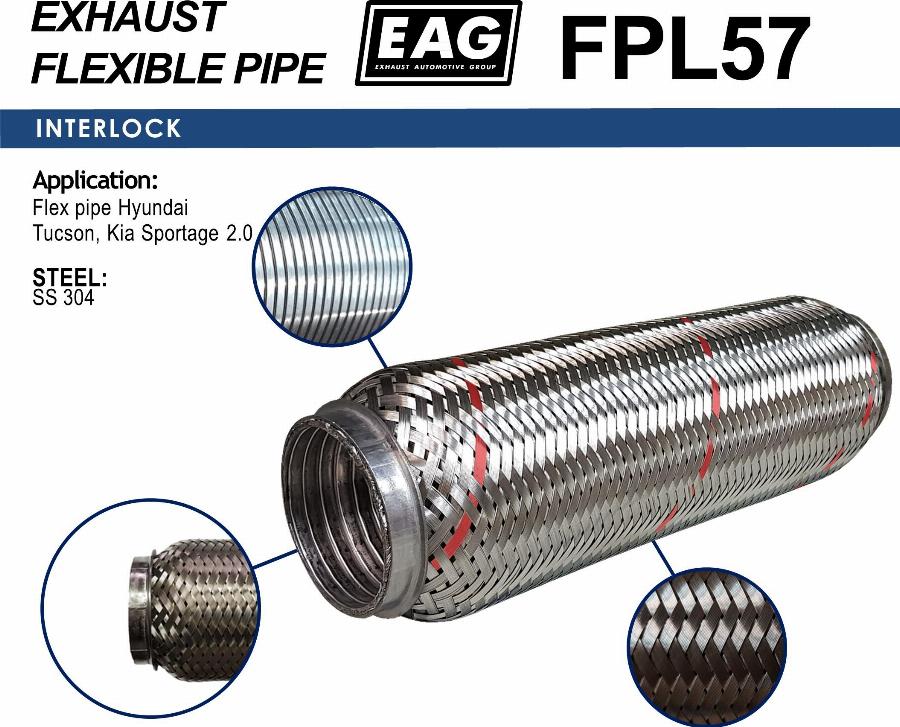 EAG FPL57 - Гофрированная труба, выхлопная система unicars.by