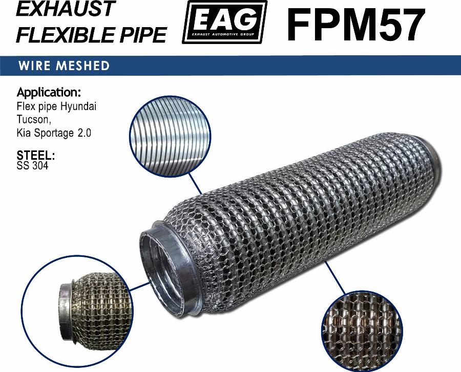 EAG FPM57 - Гофрированная труба, выхлопная система unicars.by