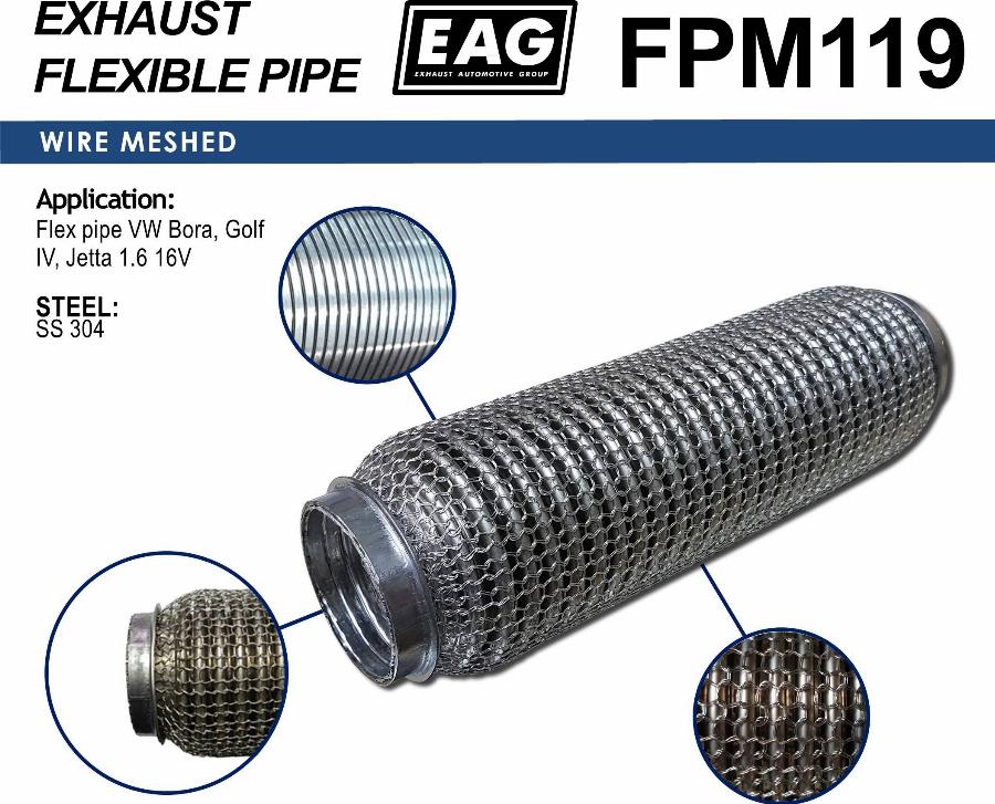 EAG FPM119 - Гофрированная труба, выхлопная система unicars.by