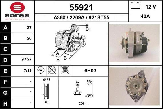 EAI 55921 - Генератор unicars.by