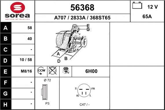 EAI 56368 - Генератор unicars.by