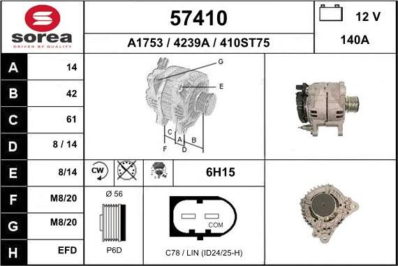 EAI 57410 - Генератор unicars.by