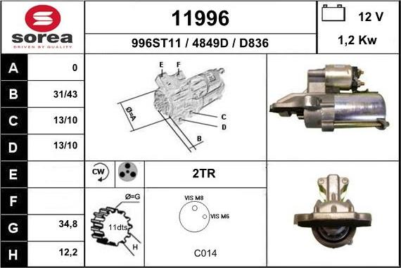 EAI 11996 - Стартер unicars.by