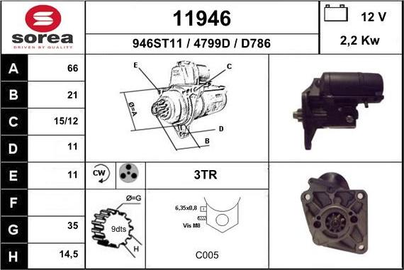 EAI 11946 - Стартер unicars.by