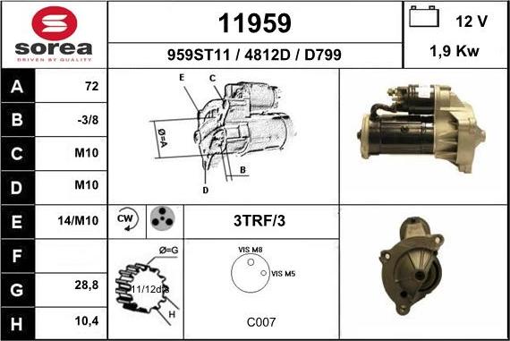 EAI 11959 - Стартер unicars.by